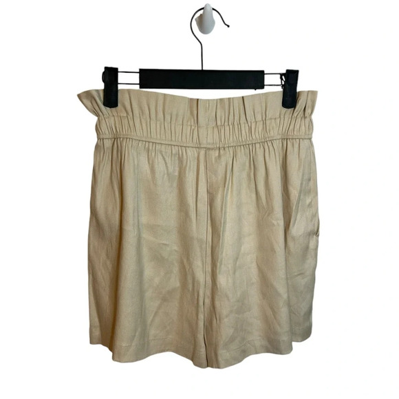 NWT Express Beige Linen Blend Paper Bag Shorts - Picture 2 of 4
